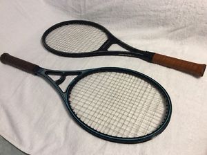 Tennis Racket Set Of 2 With Dual Travel Bag Wilson Sting Dunlop McEnroe Master M