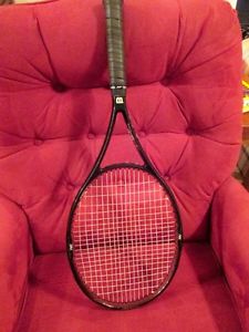 Wilson Pro Staff 4.5 tennis racquet with new hybrid strings, 4 3/8 grip
