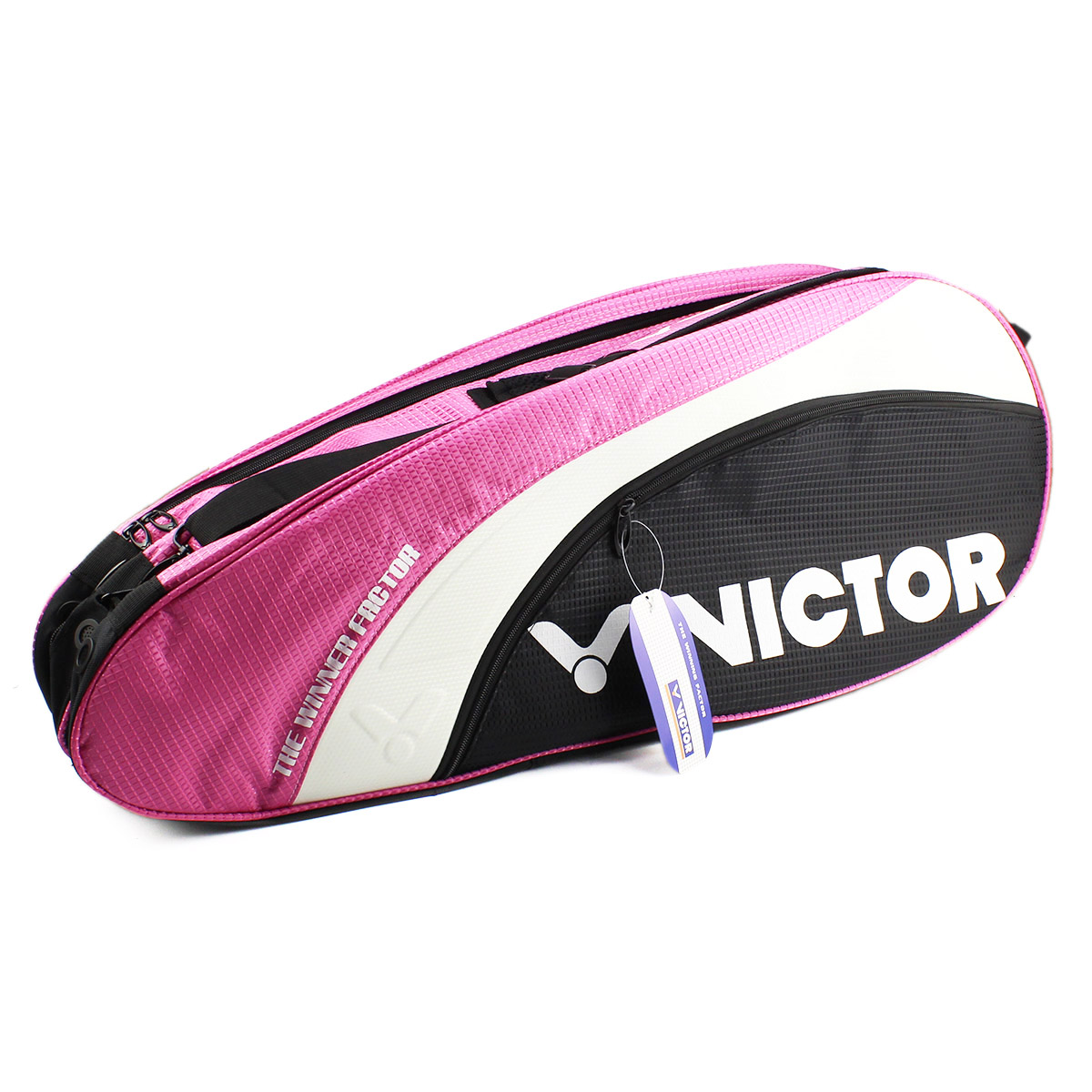 Pink Victor BR208m Tennis Racket + Carry Bag Racquet 3-6 Double Bag Badminton