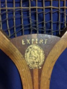 VINTAGE ANTIQUE WOODEN TENNIS RACKET - E.I. HORSMAN  "EXPERT" - EARLY 1900'S