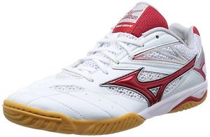 New MIZUNO Table Tennis Shoes WAVE DRIVE 7 15SS White & Red 81GA1505 62 Japan