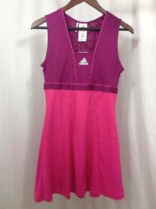 NWT Stunning Pink Magenta ADIDAS Sleeveless Tennis ClimaCool Dress Small   NEW!