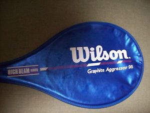 Wilson 95 Graphite Aggressor Tennis Racket Rare Vtg PWS Racquet 4 1/2 gr + cover