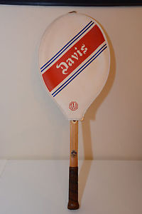 Vintage TAD Davis Hi-Point Wood Wooden Tennis Racquet 1L NM Cover racket