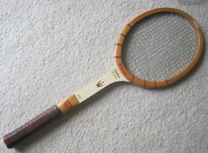 Vintage Wooden Wilson Jack Kramer Autograph Tennis Racquet ~ Excellent w/ Cover