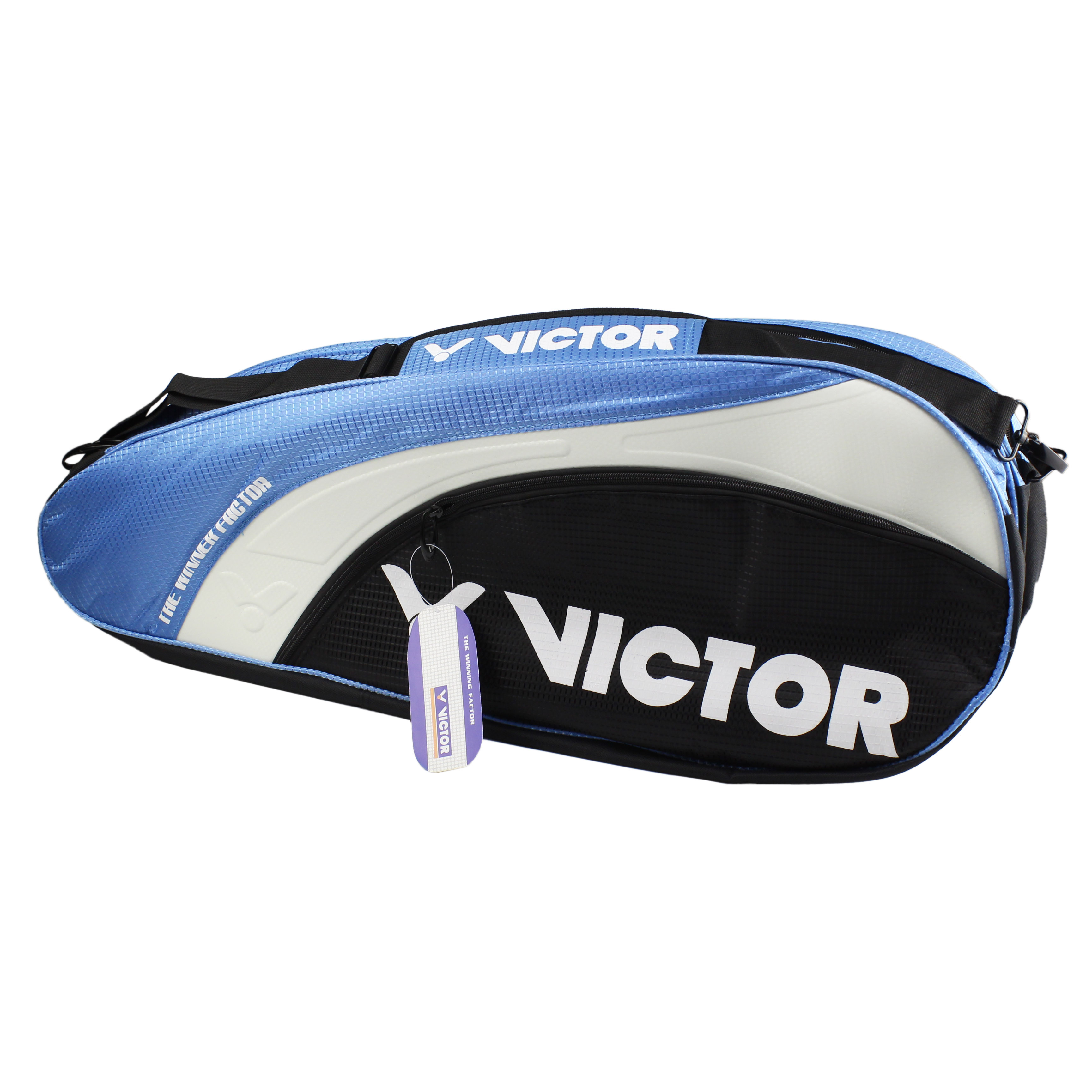 Victor BR208m Tennis Blue Racket + Carry Bag Double Bag Racquet 3-6 Badminton