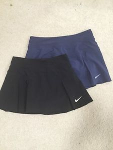 Lot Of 2 Nike Skorts Skirts Navy Blue And Black Extra Small And Small