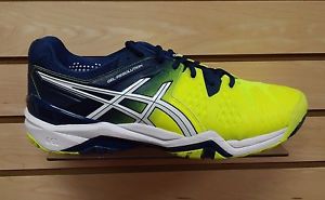 2016 Asics Gel-Resolution 6 Men's Tennis Shoes - New - Size 11.5 - Neon/Navy