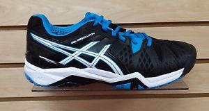 2016 Asics Gel-Resolution 6 Men's Tennis Shoes - New - Size 9.5 - Black/Blue
