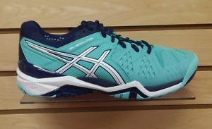 2016 Asics Gel-Resolution 6 Women's Tennis Shoes -New-Size 9-Pool Blue/Navy
