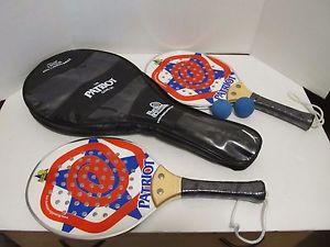 The Paddle Company Paddle Ball Patriot Game Set With Carrier Red ,White and Blue