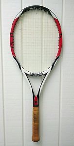 Wilson K Factor Six One Tour 90 Tennis Racquet- Tecnifibre NRG2 strings
