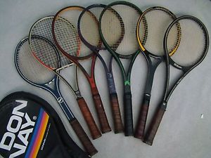 Lot of 7 Vintage Tennis Racquets Adidas, Dunlop, Donnay,Wilson , etc...#5