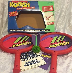 Koosh Paddles And Birdie Set 1994 Special Spinning Koosh Birdie