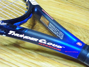 NEW STRINGS Prince Triple Threat Thunder Cloud Ti OS 110 800pl Racket 4 3/8" TT