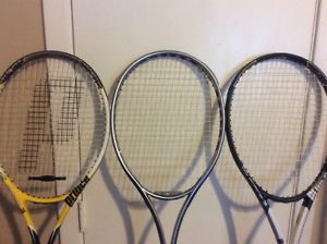 Lot Of 7 Prince Racquets: Prince O3 Speed Port Blue, 2 Triple Threat Rip, +++