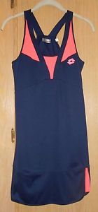 Lotto Natty Tennis Dress Mulberry/Fluorescent Pink Insets Size M NWT!