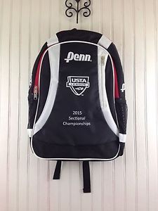 Penn USTA Tennis League Backpack NWT Black Bookbag