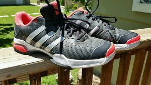 (New) Adidas Men's Barricade  Team 4 Tennis Shoes Black and Silver sz 10d