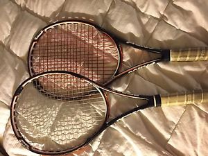 Prince tennis racquet tour 100 (2)  grip 3/8 lightly used