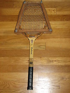 VINTAGE!  Jack Kramer Wilson Valiant Strata-Bow Wooden TENNIS RACQUET with Press