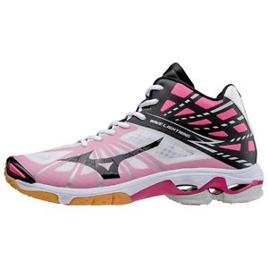 MIZUNO Wave Lightning Z MID Volleyball Shoes White&Black&Magenta V1GA1505　F/S