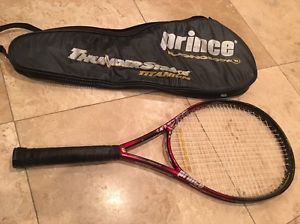 Prince Thunder Strike Titanium Longbody 125 Head Tennis Racquet W Case Morp Beam