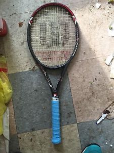 Wilson 5.0 Stretch Mid HARD To FIND 4 1/4 Grip New Strings Hyper Pro Staff