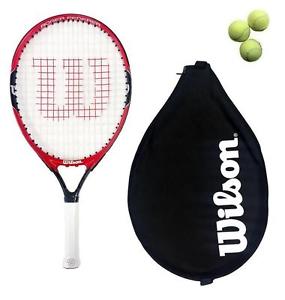 Wilson Roger Federer 21" Raqueta De Tenis Junior + 3 Bolas (Rojo/Negro)