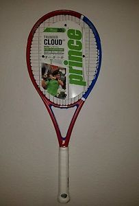 New Prince Thunder Cloud 100 ESP Tennis Racquet 4 1/2 Grip Red White Blue