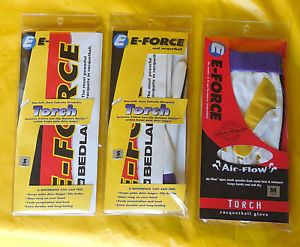 (3) E-Force Torch Racquetball Gloves New - S LEFT and M LEFT