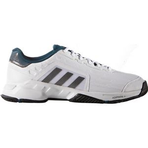 ADIDAS BARRICADE COURT 2 WIDE Mens Tennis Shoes - White & Gray - 11
