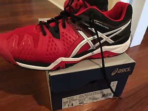 Asics Gel Resolution 6 Fiery Red/Black White Size US 14