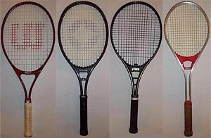 Four (4) Used Tennis Racquets Wilson AMF Head Prince Spalding