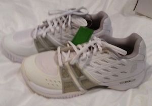 PRINCE "NEW" WOMEN'S T-24 TENNIS SHOE WHITE/SILVER SIZE 8 W