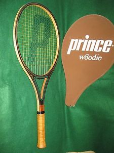 Vintage Prince Woodie Graphite Tennis Racquet w/Original over 4 1/2"