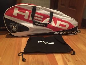 Head 2010 ATP Combi Tennis Bag Red White Black 6 Pack Bag