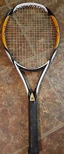 Wilson K Zen Team orange black white racket 3/8 3 Org $220 strung with new grip