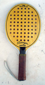 Marcraft Swinger wooden tennis racquet paddle USA 16 1/2" x 7 3/4"