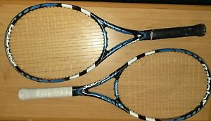 2 Babolat Pure Drive Tennis Racquets - 4 1/8 Grip