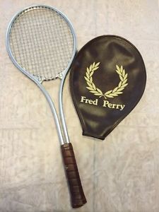 Vintage Fred Perry Calibre One Tennis Racquet With Leather Cover