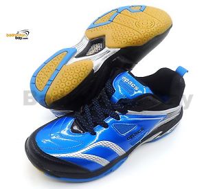 Apacs Cushion Power 066 Blue Black Badminton Squash Indoor Court Shoes Wide Toe