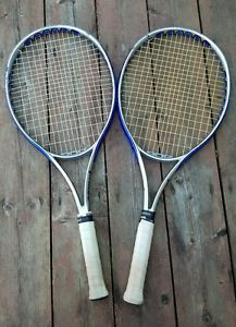 Two Prince O3 Speed Port Blue Tennis Racquet in Good Condition