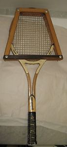 Vintage Franklin Wooden Tennis Racquet Superpro CFT-880 w/Wood Frame Holder