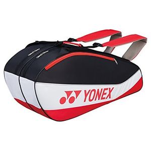 Club Series 6 pack Tennis Bag Black and Red