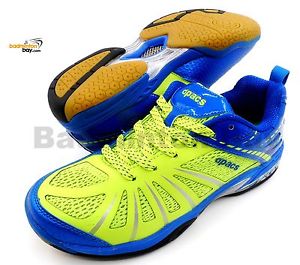 Apacs Cushion Power 065 Neon Green Blue Badminton Squash Indoor Court Shoes