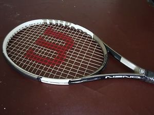 Wilson Nano Carbon Tour Tennis Racquet Black/White 4 3/8