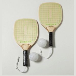 Pickleball Double Pack - 2 Wood Paddles and 2 Balls Swinger