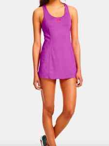 NWT Under Armour Vent Purple Heatgear UA Tennis Matchpoint Sports Bra Dress M