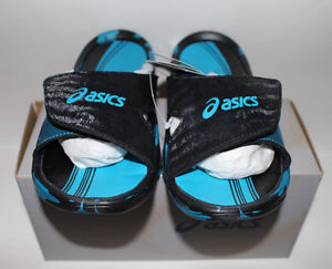 NEW ASICS IYASHI SANDAL BLUE/BLACK UNISEX MEN'S SIZE 6, WOMEN'S SIZE 7